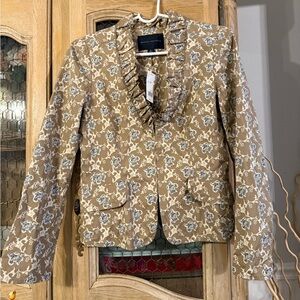 NWT Banana Republic Tan Floral Women's Blazer